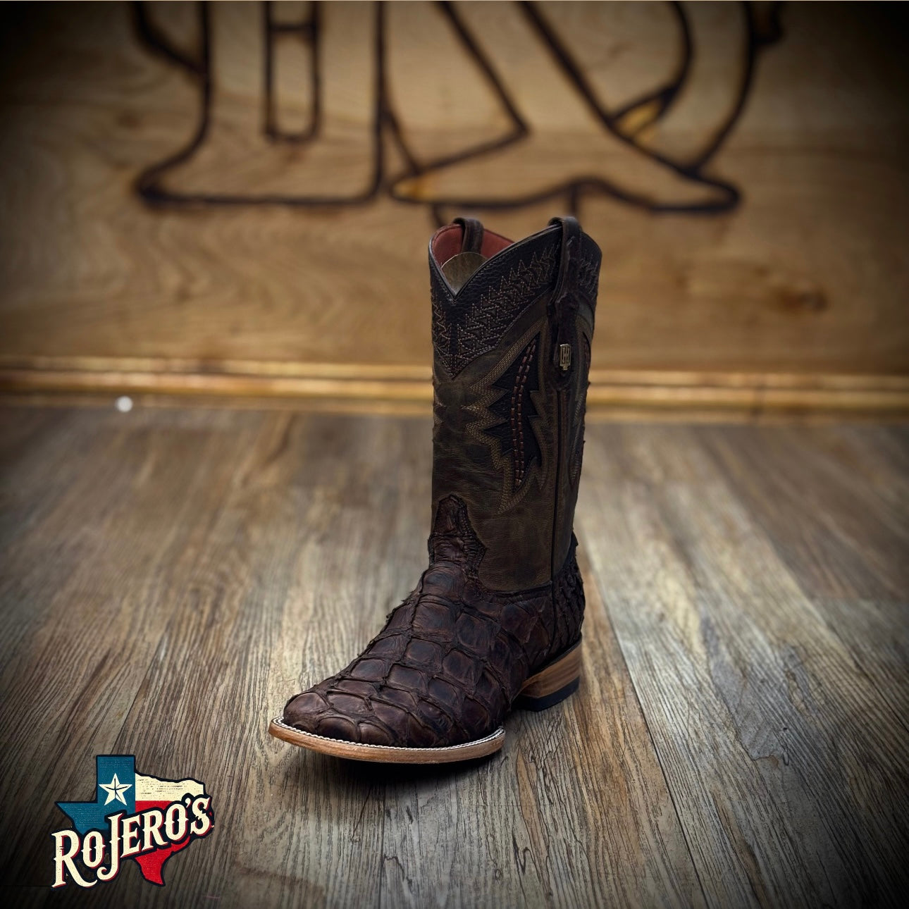 “ Wyatt “  | Men Western Square Toe Boots Brown Original Leather Hometown