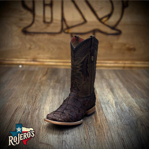 “ Wyatt “  | Men Western Square Toe Boots Brown Original Leather Hometown