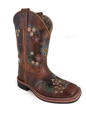 Kid's Smoky Mountain Brown Floralie Boots (3843)