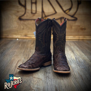 “ Wyatt “  | Men Western Square Toe Boots Brown Original Leather Hometown