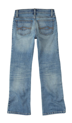 WRANGLER BOY'S MEDIUM WASH SLIM BOOT CUT  |112335421