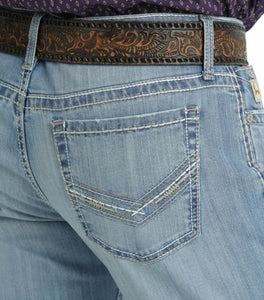 Cinch Men's Ian Light Stonewash Slim Boot Cut Performance Denim Jeans | MB58836001