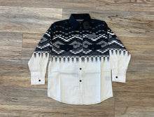 Load image into Gallery viewer, BOYS ROCK &amp; ROLL  AZTEC PRINT LONG SLEEVE SNAP SHIRT | BBN2S02511
