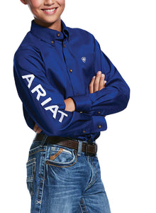 KIDS' ARIAT Team Logo Twill Classic Fit Shirt 10030164