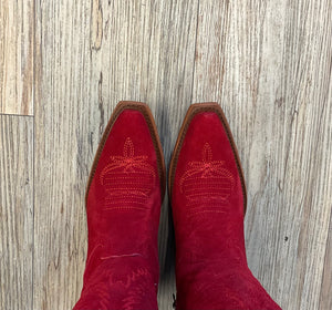 ‘’ANNE’’ GAMUZA ROJO WOMEN BOOTS