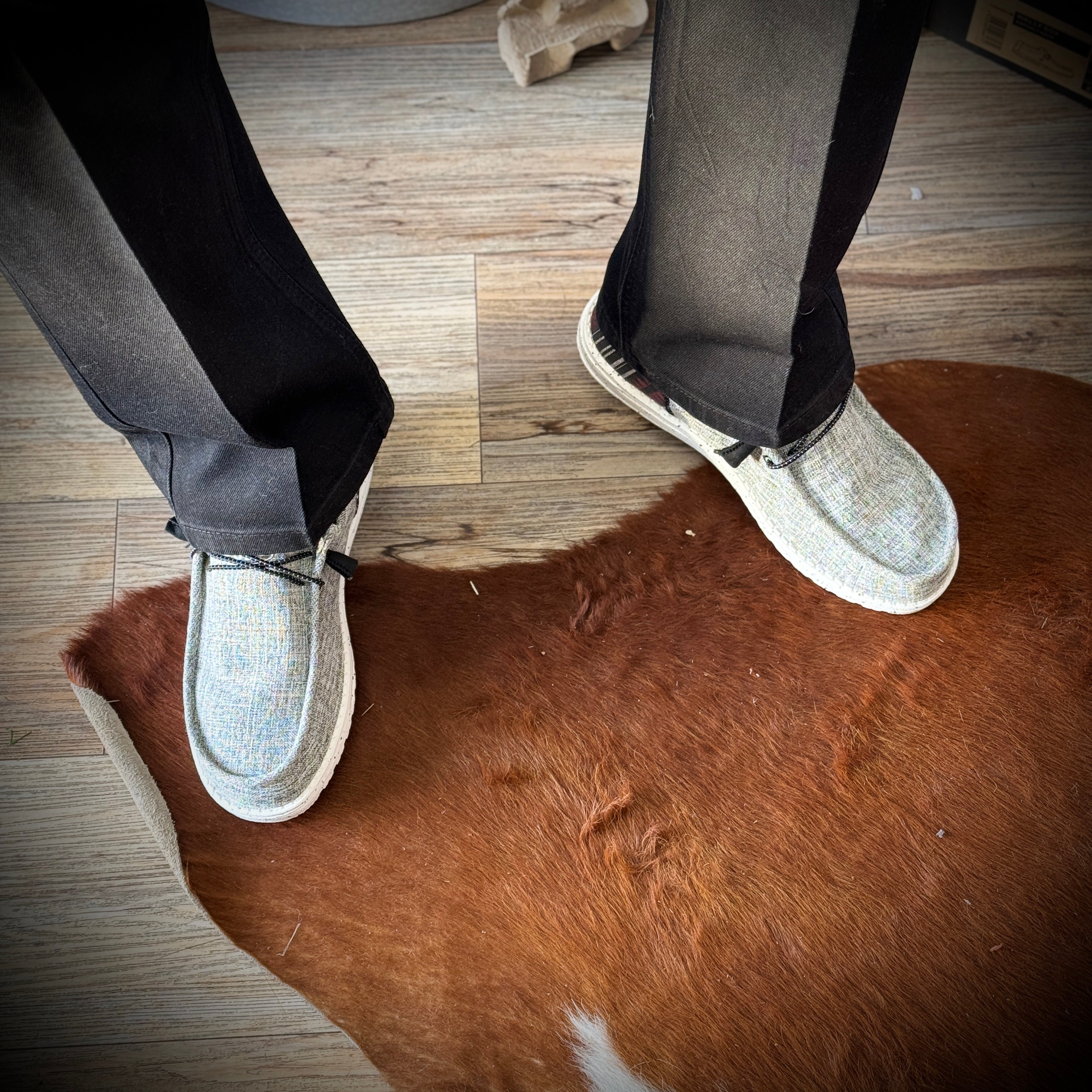 “ WALLY JACQUARD “ | Mens hey dude black aztec shoe | 40010-0WI