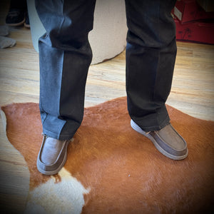 “ PAUL “  | CHARCOAL WAXED MEN'S CASUAL CANVAS SHOE EM2035