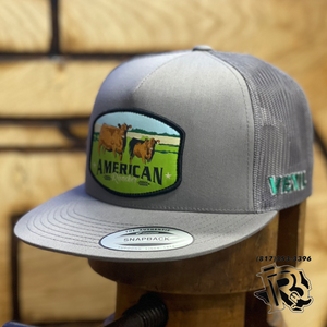 JACOB'' MENS VEXIL AMERICAN RANCHER-RED ANGUS COW/CALF-LT STEEL