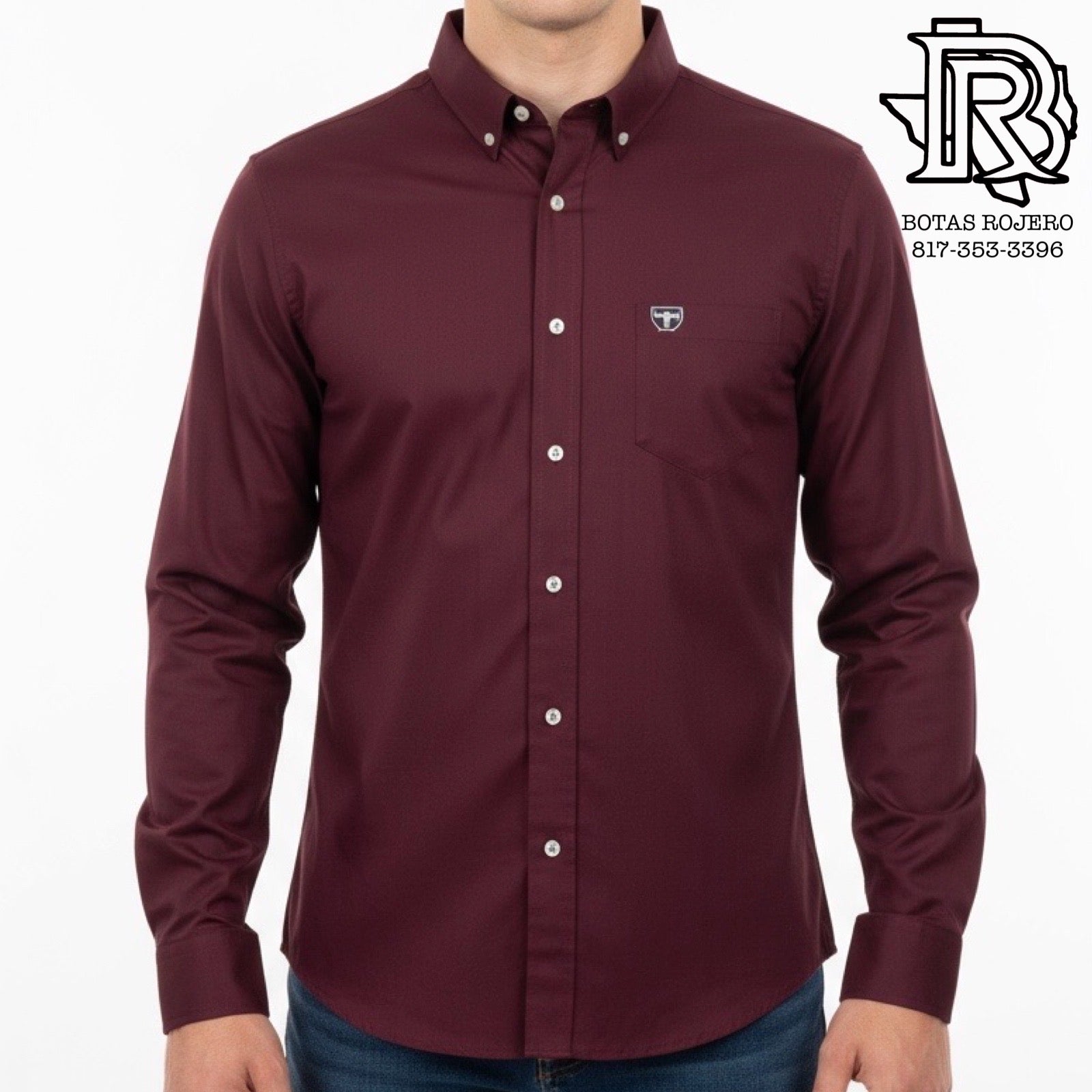 “ Midnight Rodeo Maroon “ MEN’S WESTERN SHIRT CTL9260