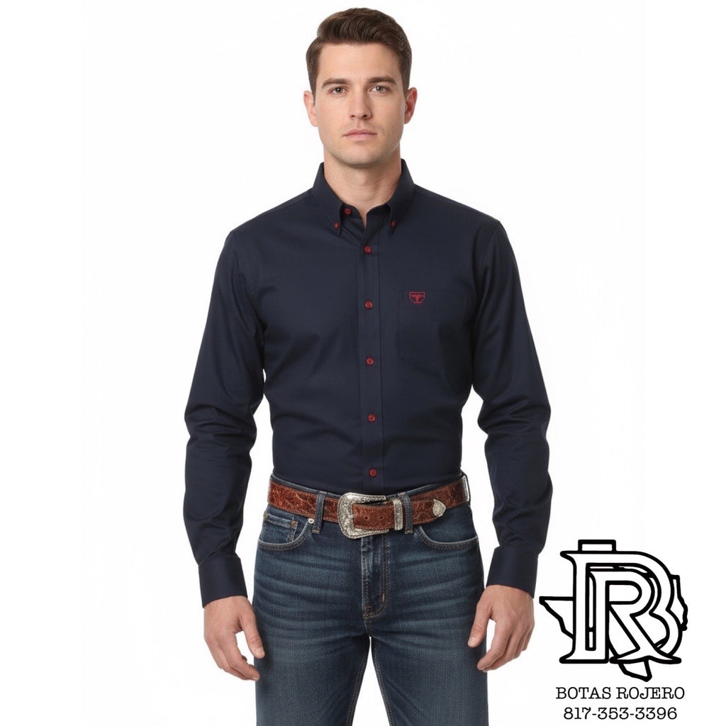 Midnight Range Navy MEN’S WESTERN SHIRT CTL9262