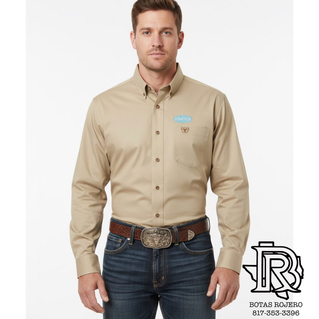 MEN’S  PLATINI KHAKI WESTERN SHIRT |CTL9261