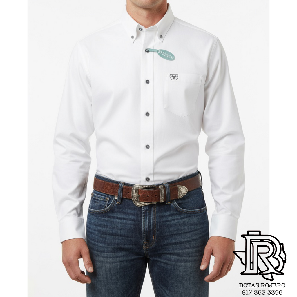 MEN’S PLATINI WHITE WESTERN SHIRT |CTL9259