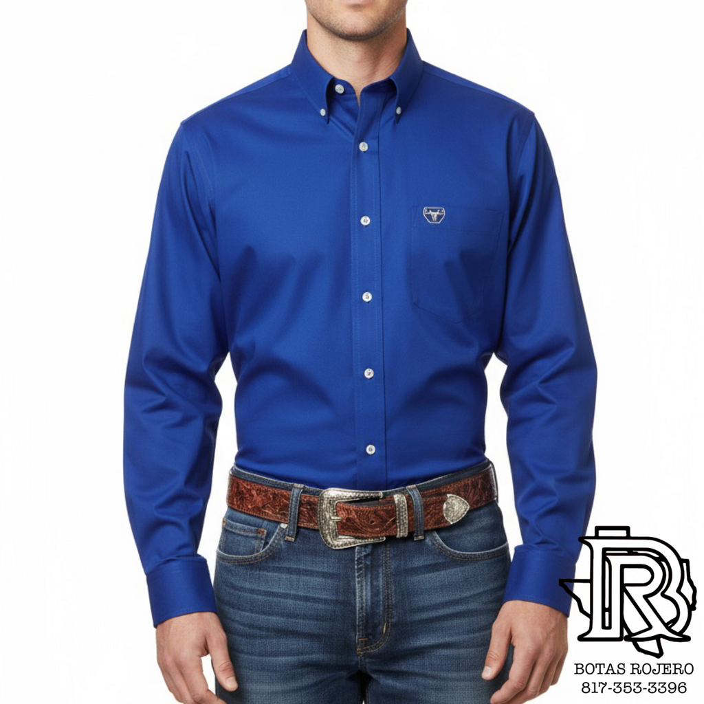 MEN’S ROYAL BLUE PLATINI WESTERN SHIRT |CPL9830