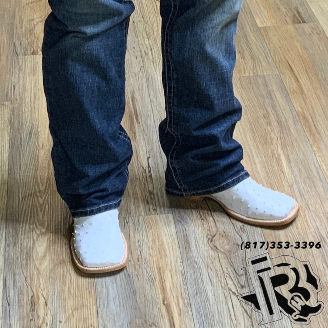 “ TOXIC JR “ MEN WESTERN BOOTS WHITE OSTRICH BOOTS ORIGNAL