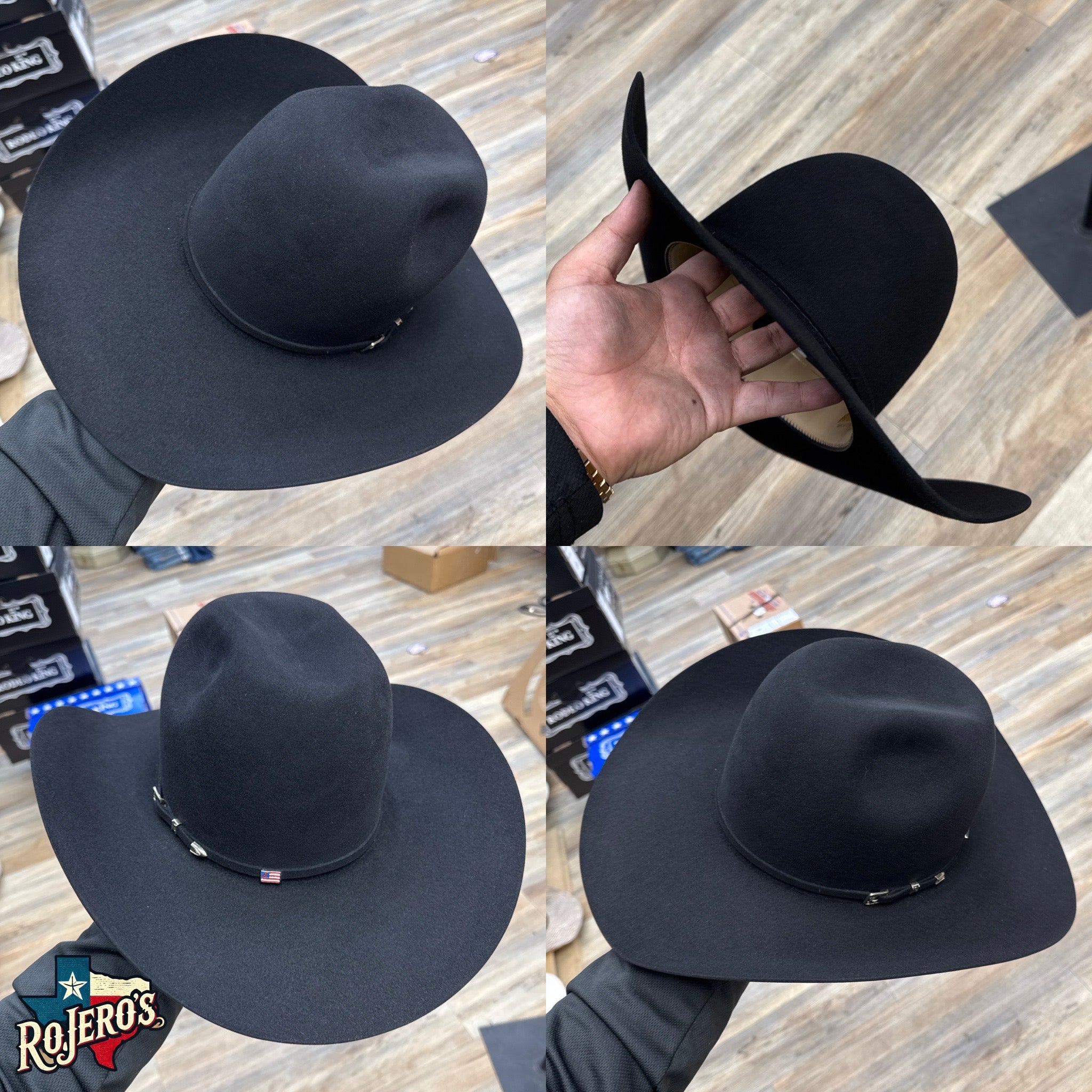 100X BLACK | RODEO KING FELT COWBOY HAT