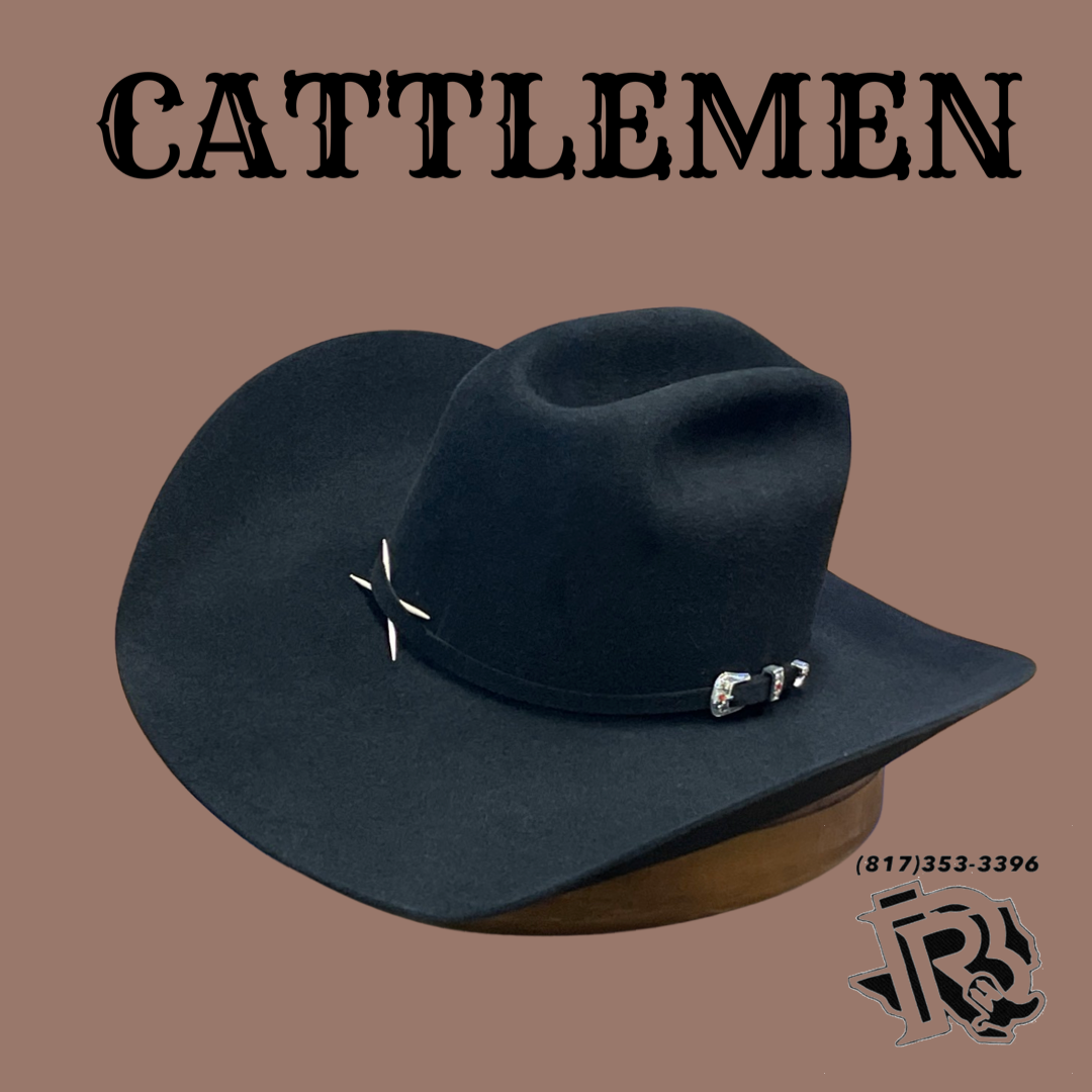 RDR 6X BLACK MEN WESTERN FELT HAT Botas Rojero