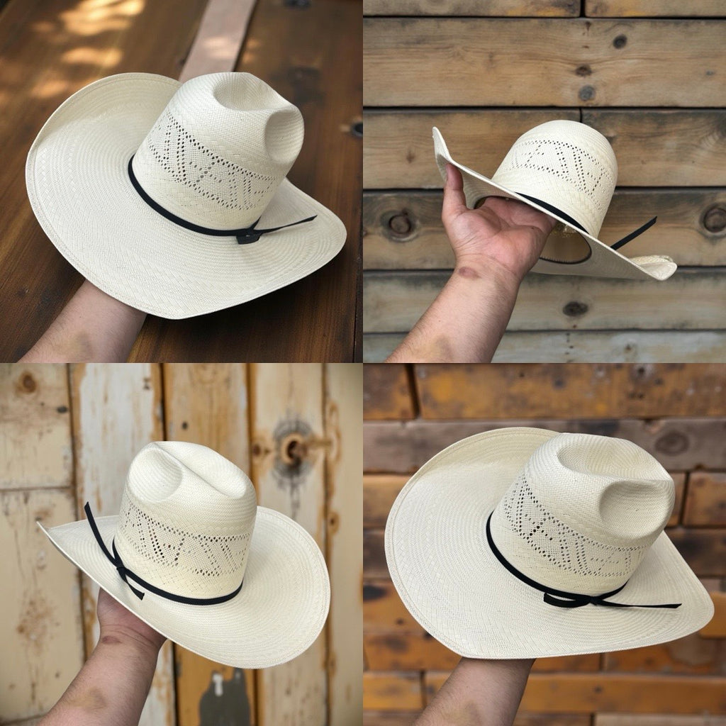“ CROSS “ | RODEO KING STRAW COWBOY HAT IVORY