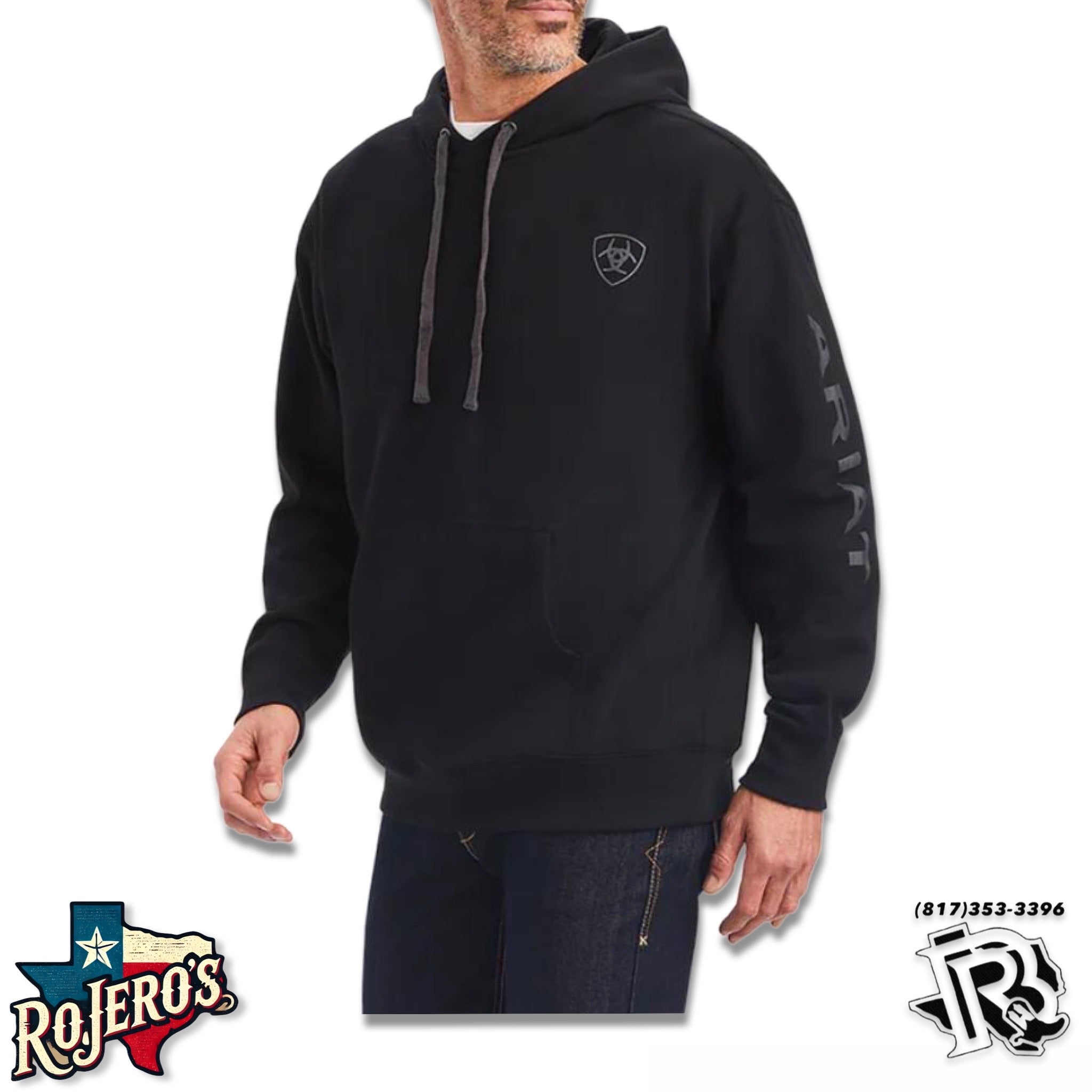 Ariat Mens Logo black Hoodie - 10040815