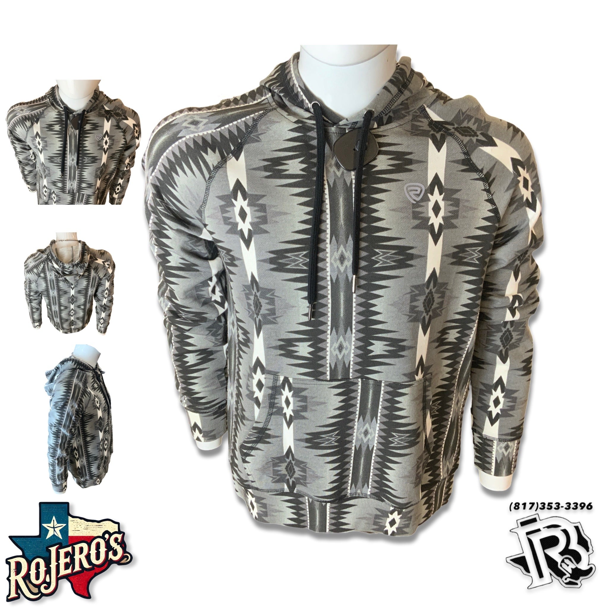 “ Mark “ | ROCK & ROLL MENS BLACK HOODIE | BM94T02081