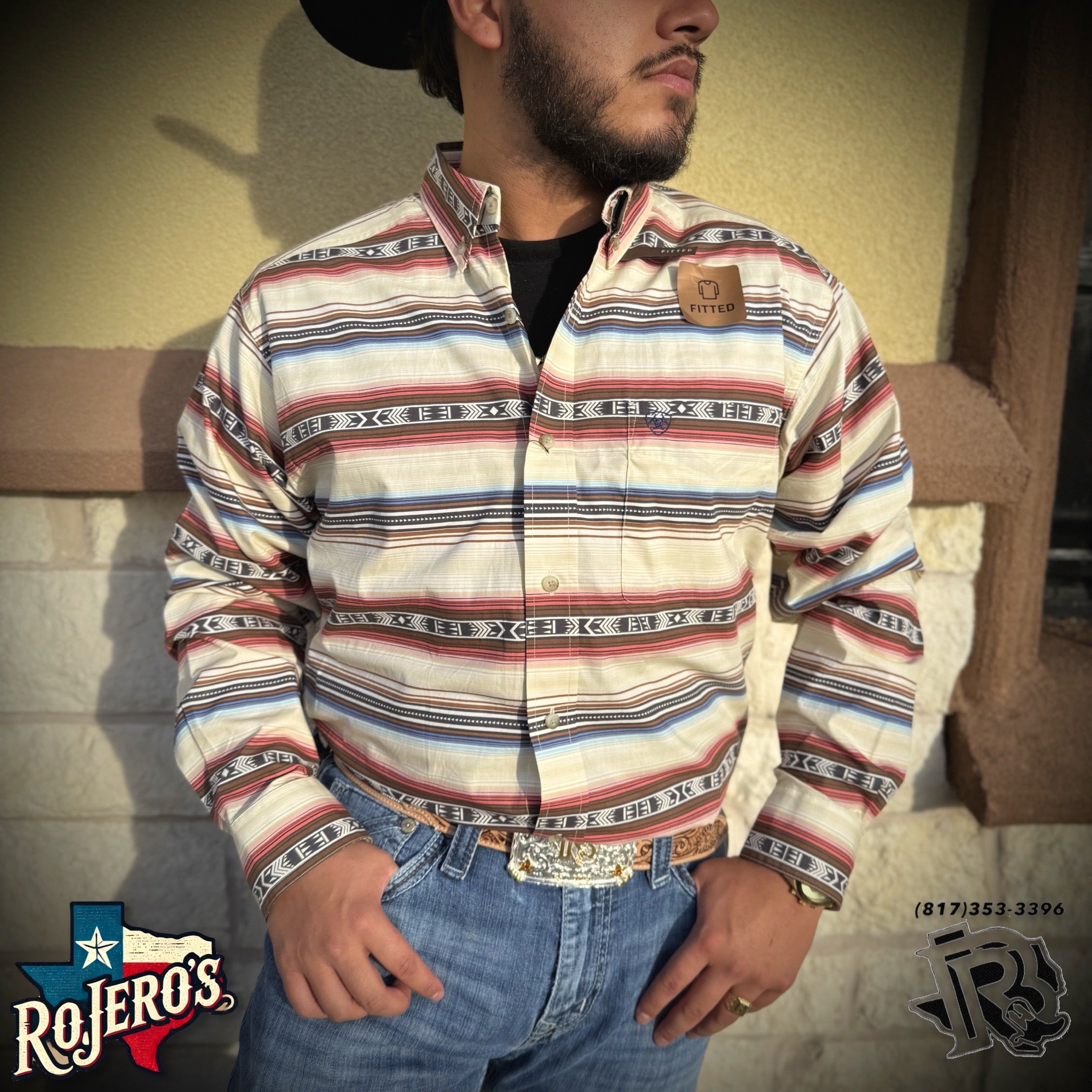“ MARCOS “ | Men’s pro team Darren fitted sand long shirt | 10044912