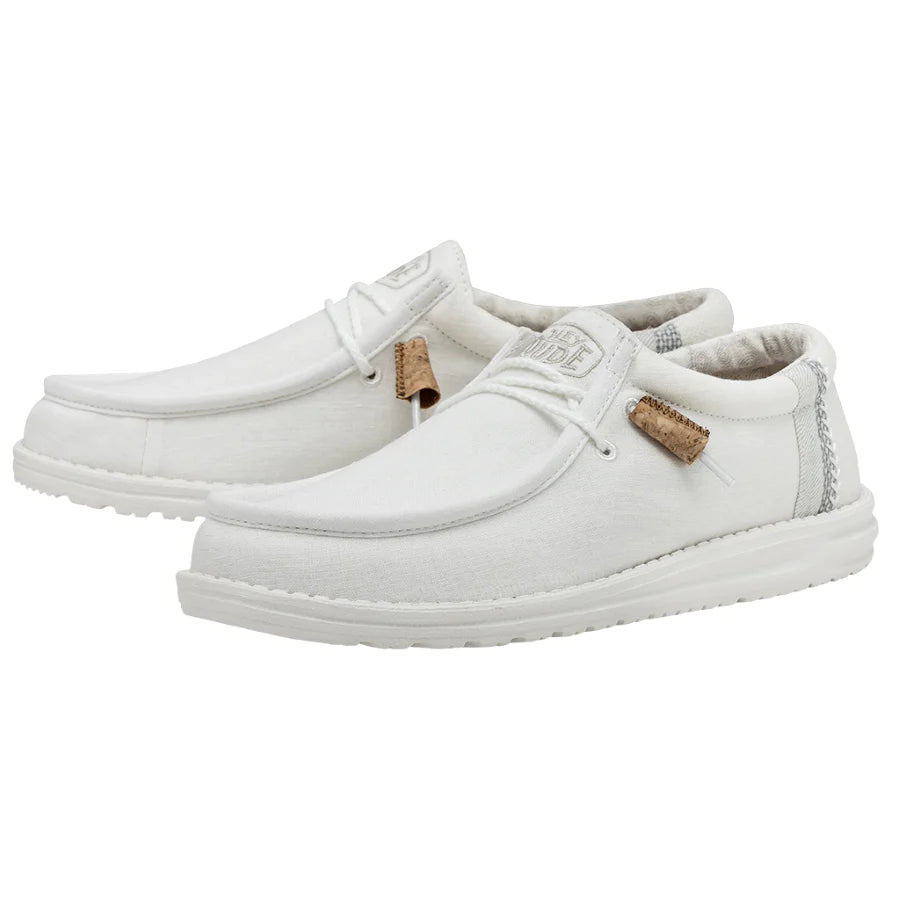 Mens hey dude Wally Break Stitch White | 40015-100