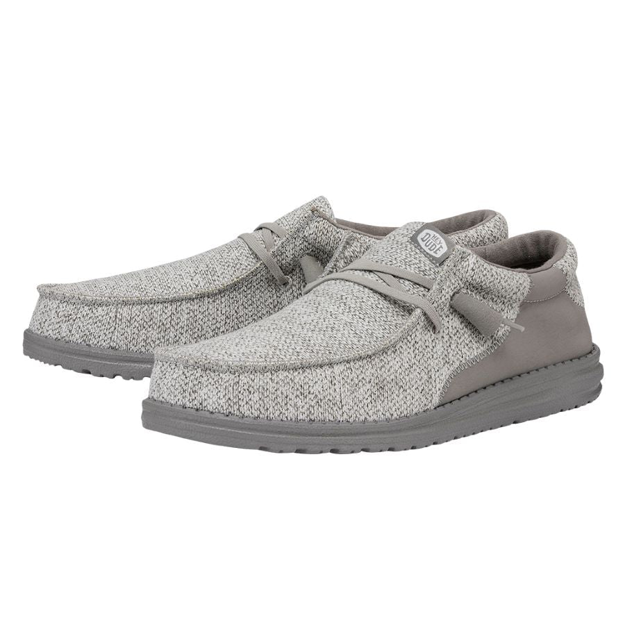 ‘SAUL’’ HEY DUDE WALLY STITCH FLECKED WOVEN GREY | 40167-030