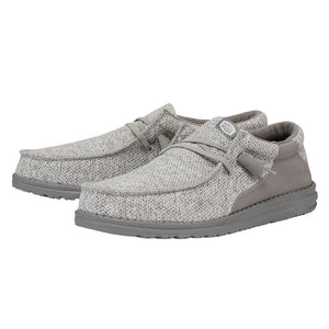 ‘SAUL’’ HEY DUDE WALLY STITCH FLECKED WOVEN GREY | 40167-030