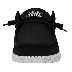 ‘’HECTOR’’ Hey Dude Wally Slub Canvas Black | 40009-001