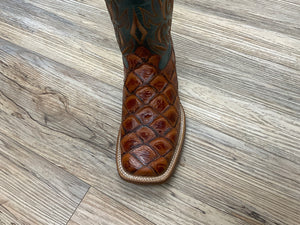 MEN’S WESTERN BOOT FISH PRINTED SHEDRON