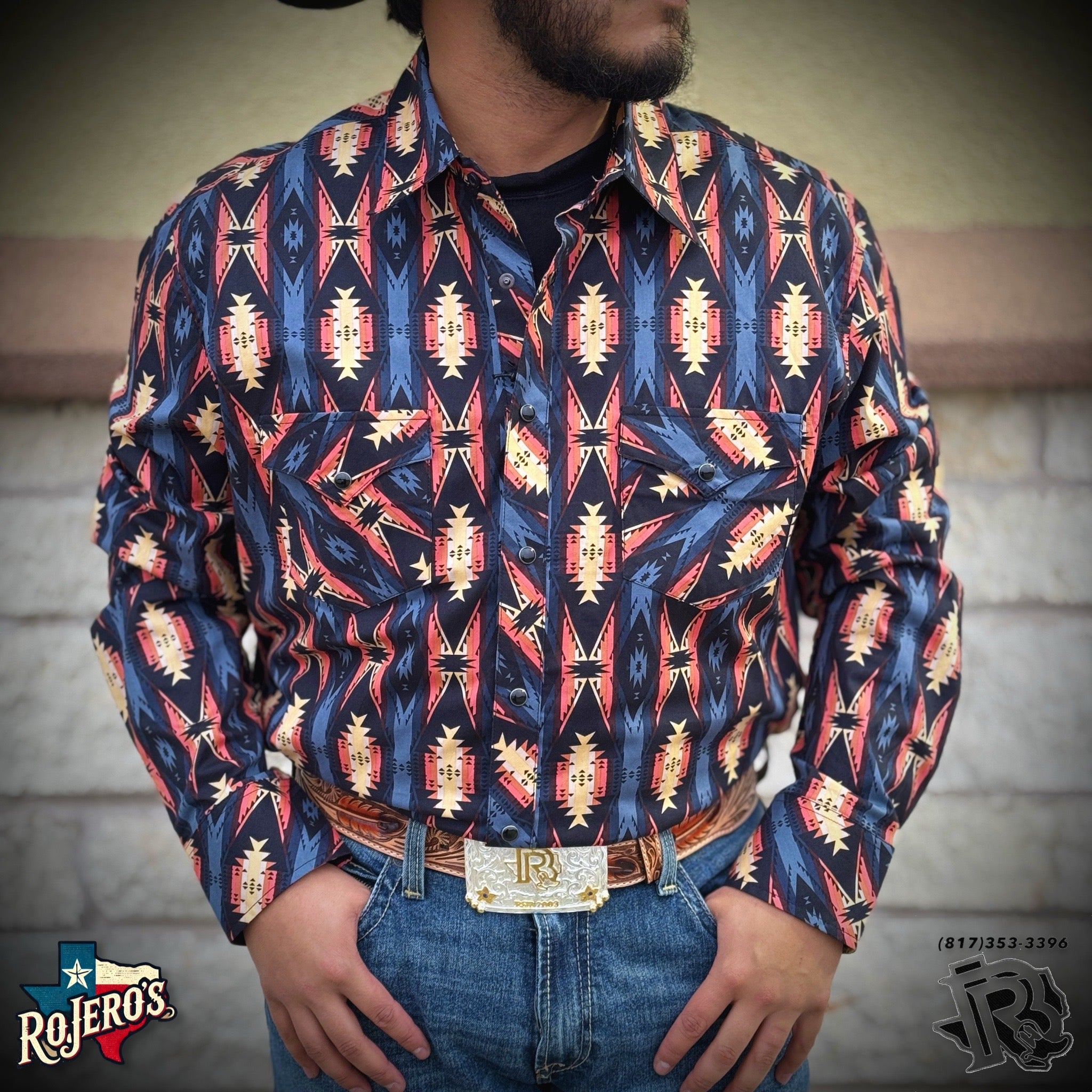 “ Franklin “ |  MENS LONG SLEEVE SHIRT NAVY RRMSOSR08Q