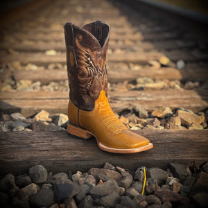 “ Hank “ | Men Western Boots Light Brown Square Toe Leather