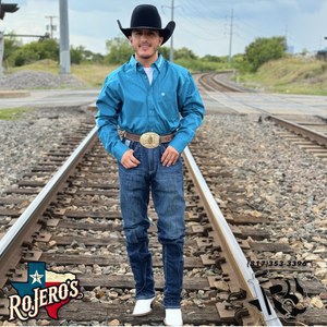 DARK TEAL MEN’S ARIAT BUTTON UP (10052825)