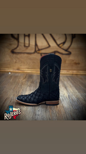 “ Buck “ | Men Western Square Toe Boots Black Original Leather Hometown