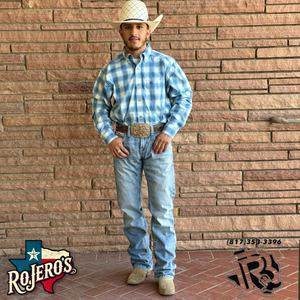 MENS ARIAT PRO PRINCESTON LONG SLEVE AQUA  SHIRT | 10048508