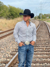Load image into Gallery viewer, Ariat mens garvie fitted Long sleeve white shirt | 10046585