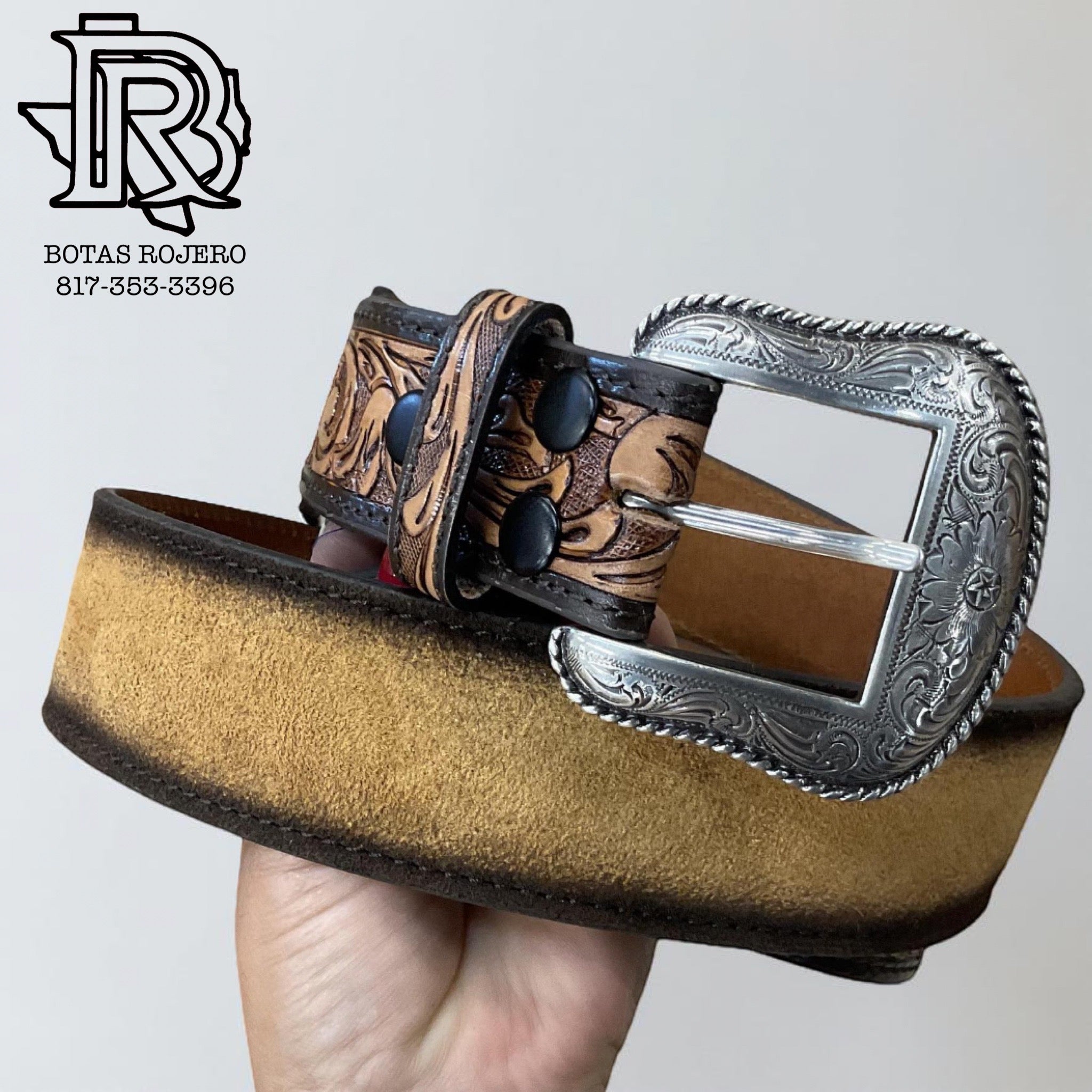 MENS NOCONA 1 1/2 SCRL BELT CALF HAIR BROWN | N210009302