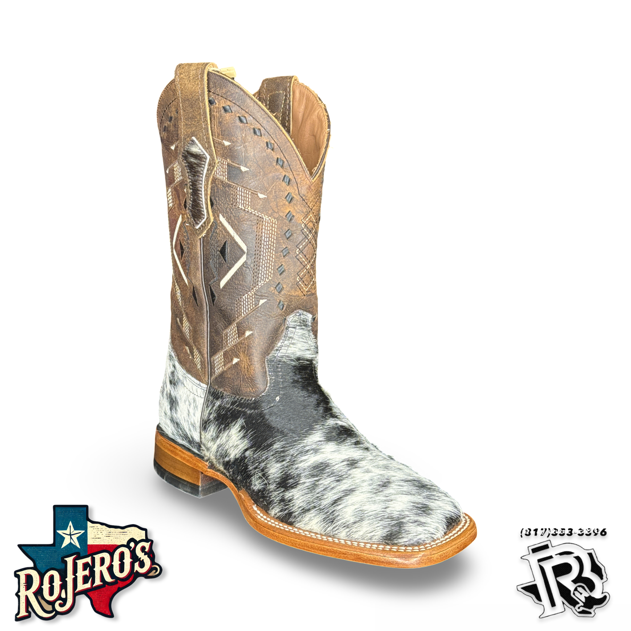 “ Dean “ | MEN SQUARE TOE WESTERN BOOTS COWHIDE  PRO3008