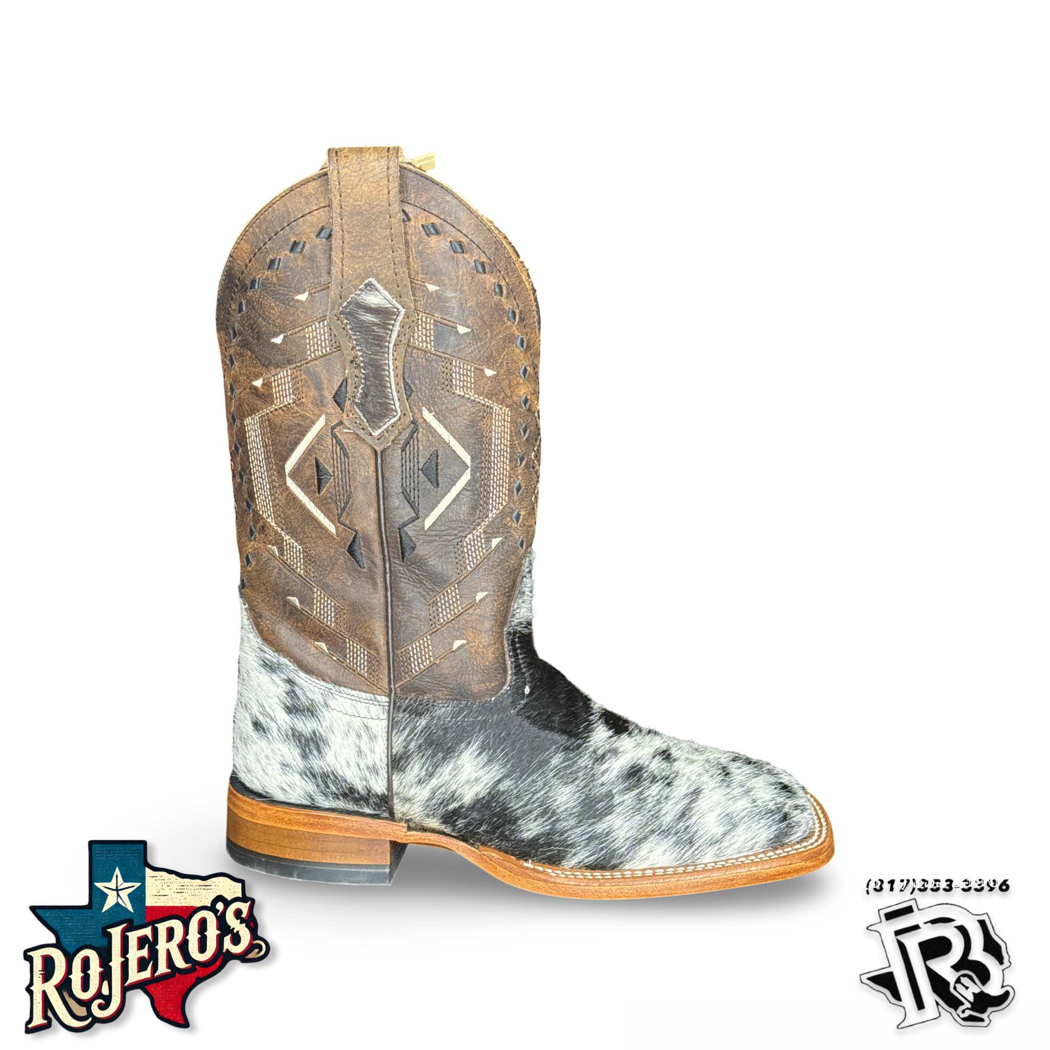 “ Dean “ | MEN SQUARE TOE WESTERN BOOTS COWHIDE  PRO3008