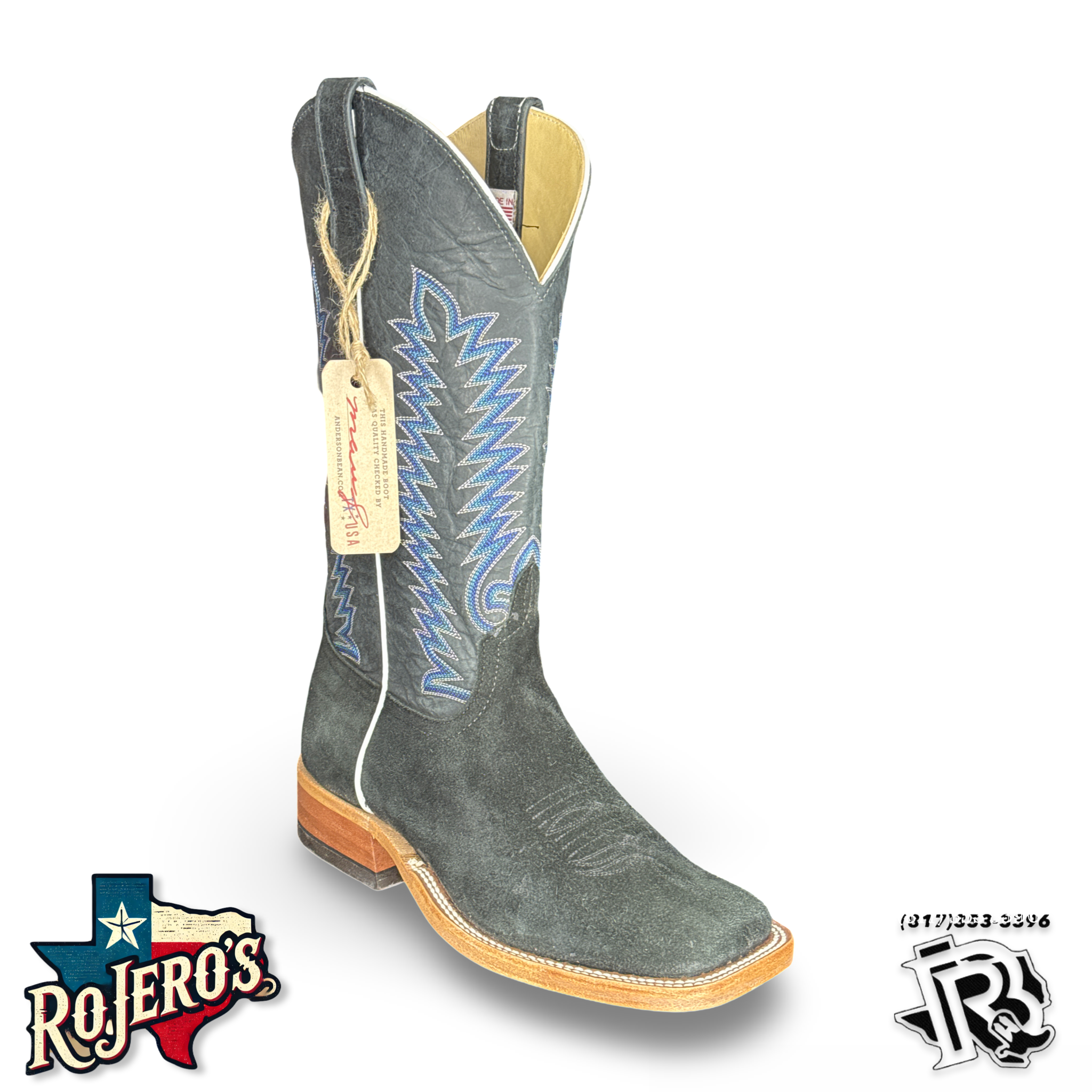 ‘‘ AARON’’ MENS ANDERSON BEAN BLACK NAKED DEERTAN BOOTS | 338184
