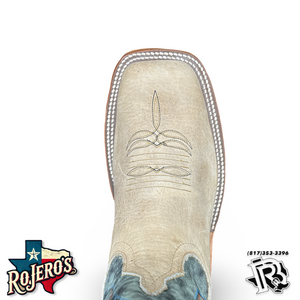 MENS  ANDERSON BEAN DISTRESSED AMERICAN BISON AQUA TOP BOOTS|S1113