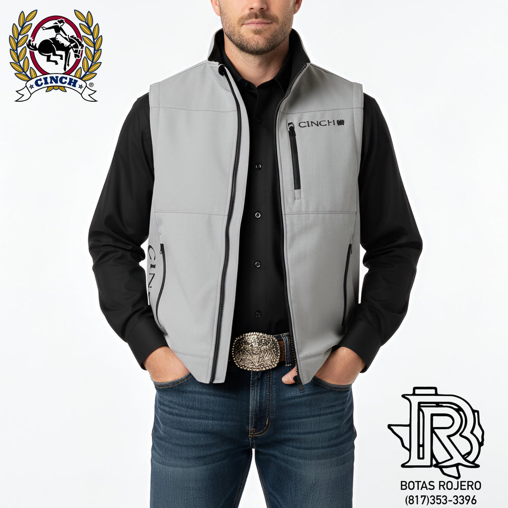 Cinch Men's Light Grey Bonded Vest |MWV1515027