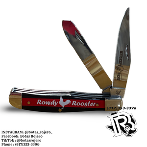 “ Rowdy Rooster “ | WHISKEY BENT POCKET WESTERN KNIFE WB11-33