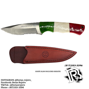 “ Dylan “ | MEXICO FLAG KNIFE WESTERN WITH SHEATH CSH-SMEX
