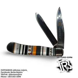 “ TWISTED “ | TWISTED X WESTERN POCKET KNIFE STRIP VINTAGE DESIGN XK308