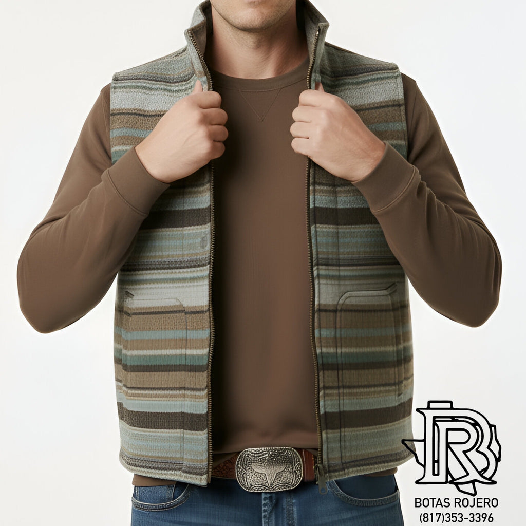 “ Luke “ | BROWN AZTEC MEN WESTERN VEST 98-1003