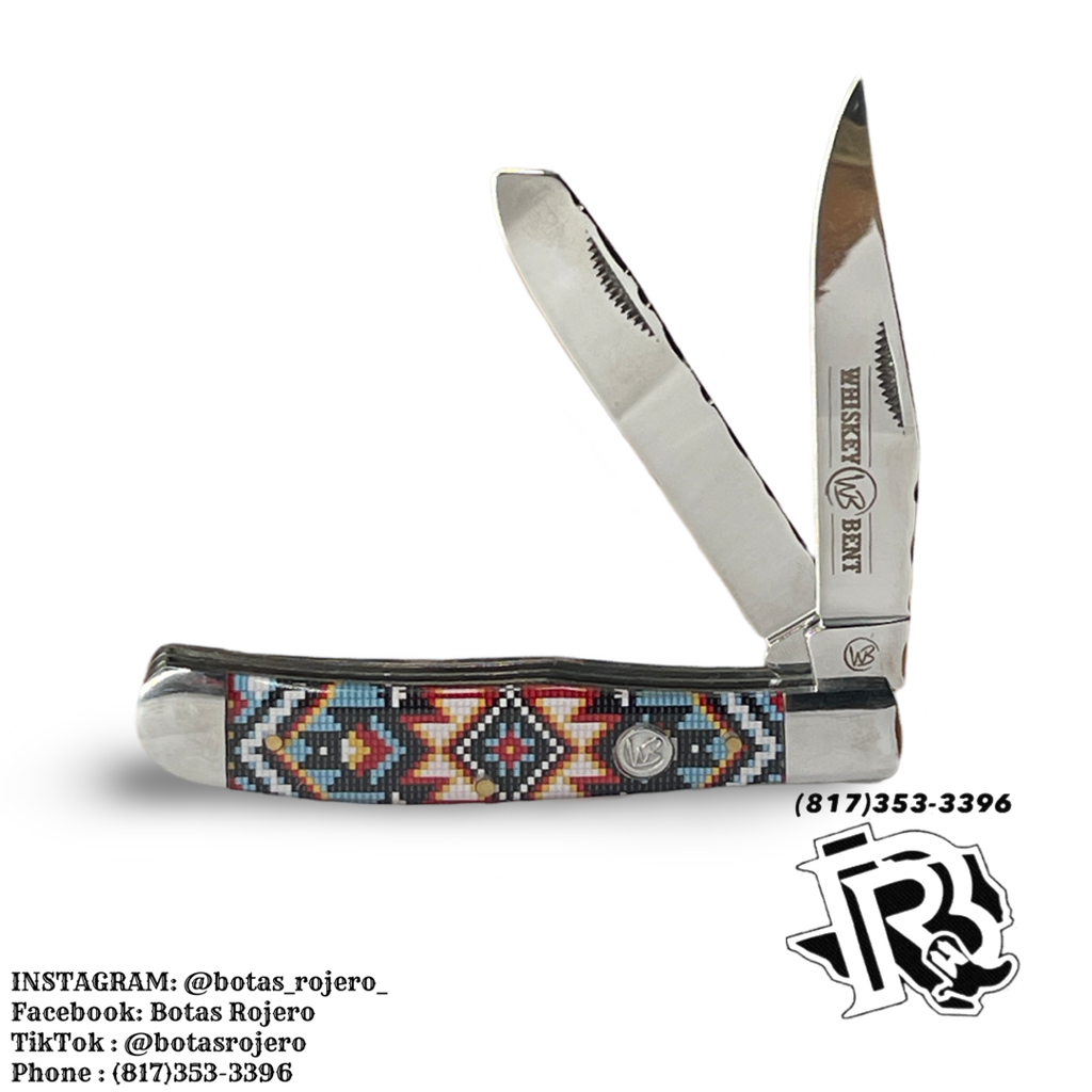 “ Jesus “ | WHISKEY BENT WESTERN KNIFE MULTI COLOR WB15F-19