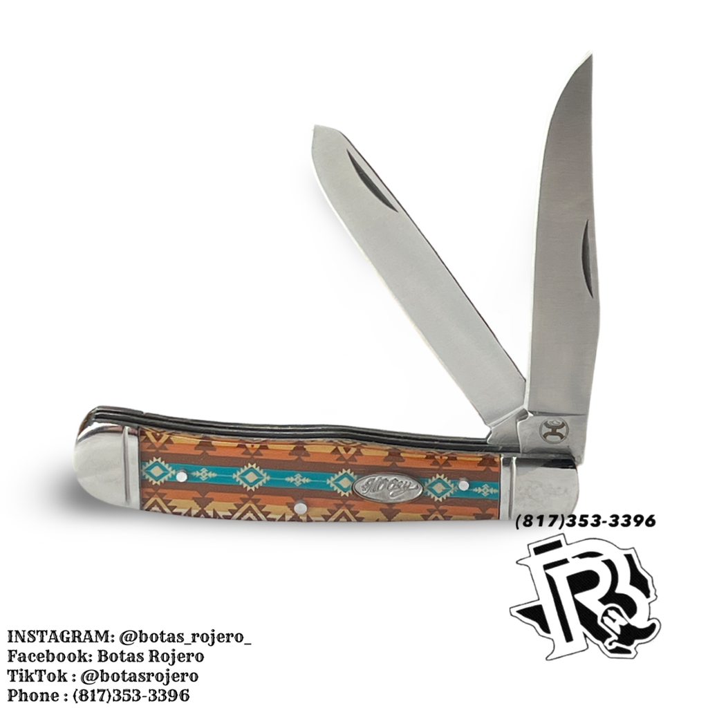 “ Nathan “ | HOOEY WESTERN POCKET KNIFE AZTEC BROWN HK135