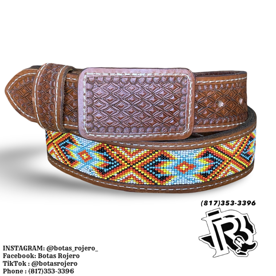 “ JUAN “ | MEN WESTERN BEADED BELT MULTI COLOR