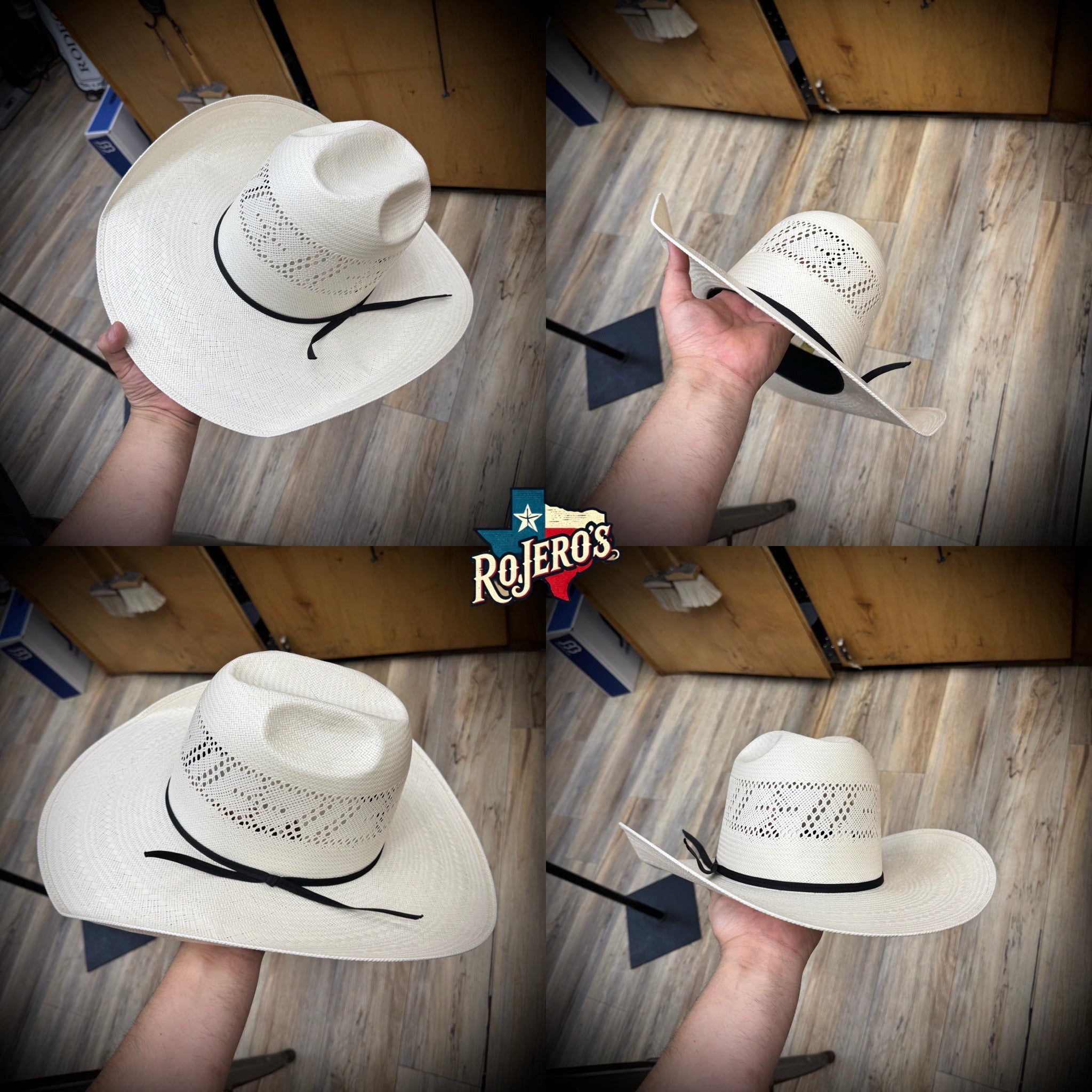 “ CROSS “ | RODEO KING STRAW COWBOY HAT IVORY