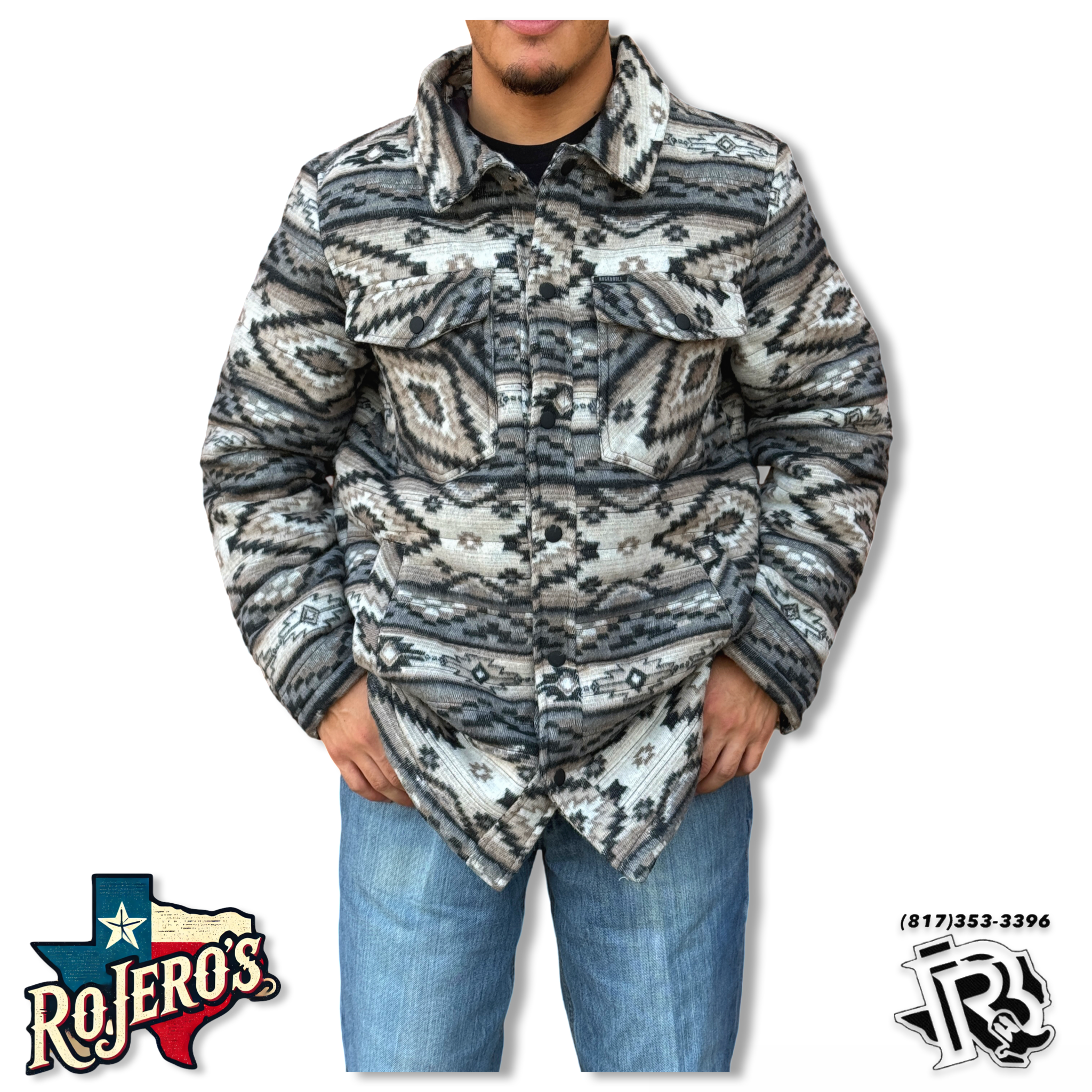 ‘’GAEL’’ MENS ROCK & ROL TAUPE  QUILTED JAKET | BM92C04340